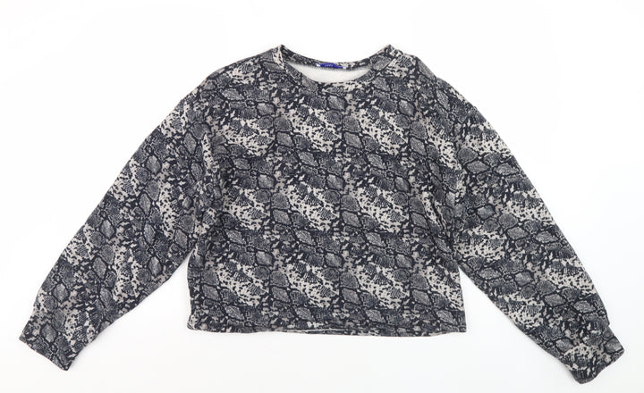 Zara Women's Multicoloured Animal Print Pullover Jumper M