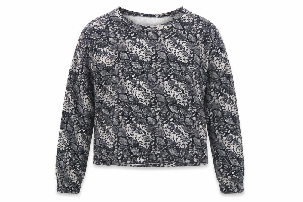 Front view of Zara Women's Multicoloured Animal Print jumper M