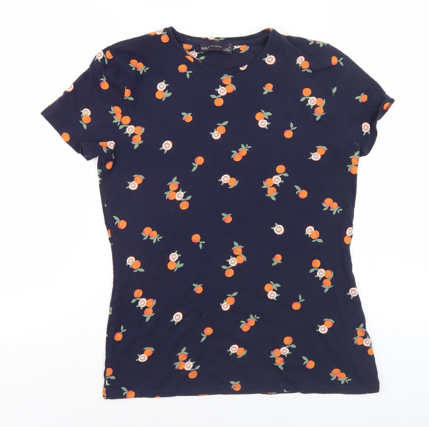 Marks and Spencer Women's Multicoloured T-Shirt Size 12
