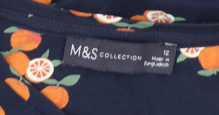 Marks and Spencer Women's Multicoloured T-Shirt Size 12