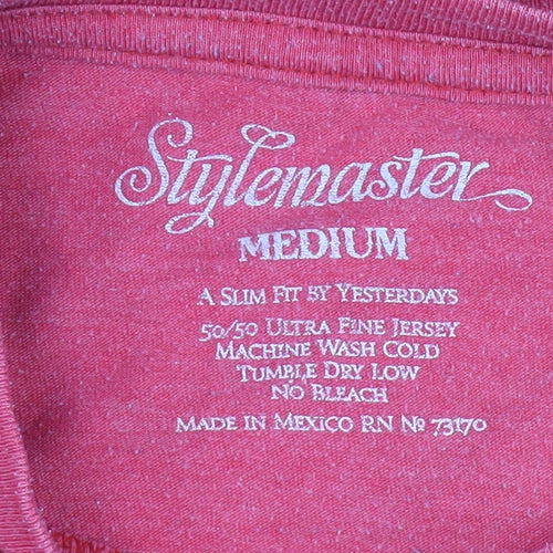 Stylemaster Men's Red California Graphic T-Shirt - M