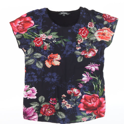Bonmarché Women's Floral T-Shirt, Size 10, Short Sleeve