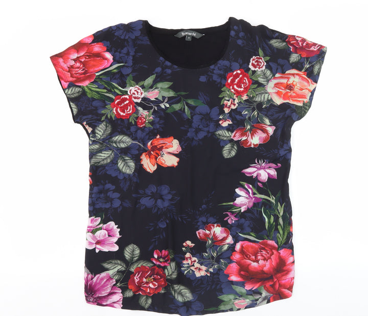 Bonmarché Women's Floral T-Shirt, Size 10, Short Sleeve