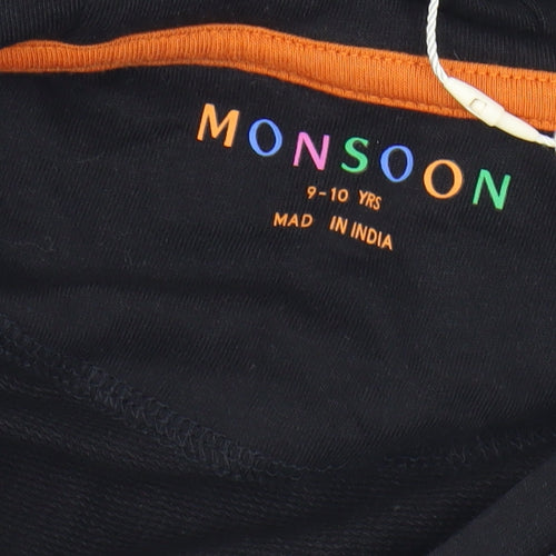 Monsoon Boys' Black Hooded Jacket 9-10 Years