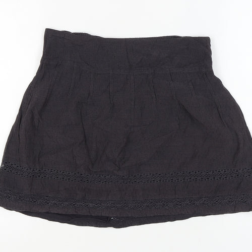 FatFace Women's Black Short Skirt UK 12 Lace Accent