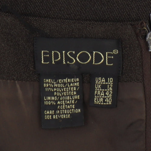 Episode Women's Brown Sheath Dress Size 12