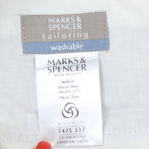 Marks and Spencer Men's Black Dress Pants 33 in