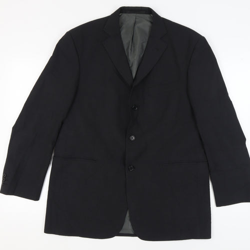 Marks and Spencer Men's Black Wool Blend Blazer 42R