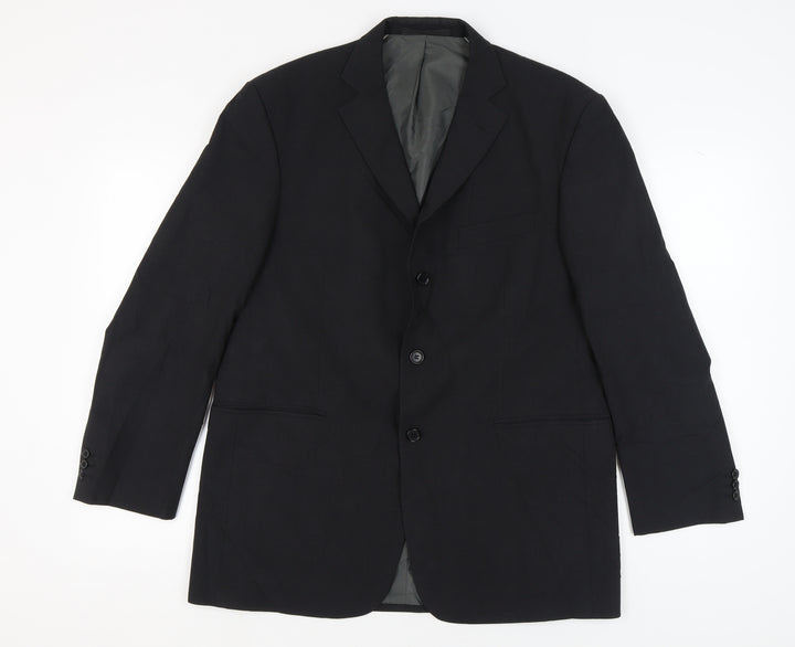 Marks and Spencer Men's Black Wool Blend Blazer 42R