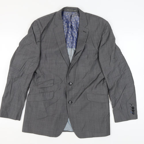 Gibson London Men's Grey Blazer, Regular Fit, Size 40R