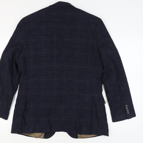 Moss 1851 Men's Blue Check Blazer 42 Regular Fit
