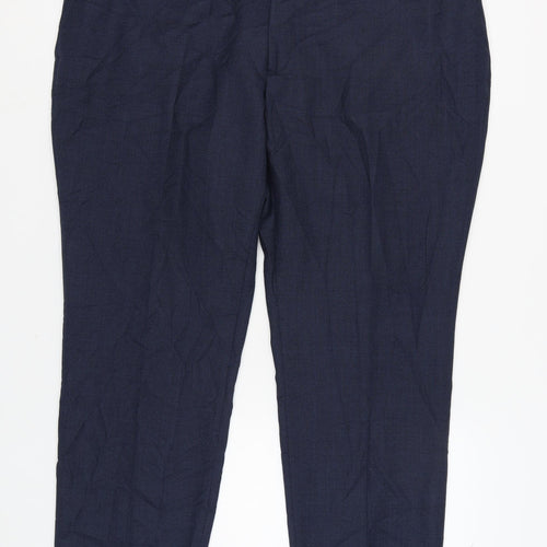 Centaur Men's Blue Wool Blend Trousers 46 in