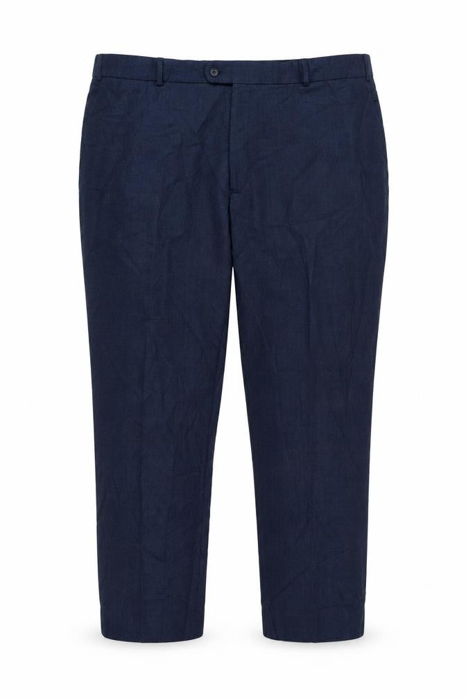 Front view of Centaur Men's Blue Wool Blend Trousers 46 in