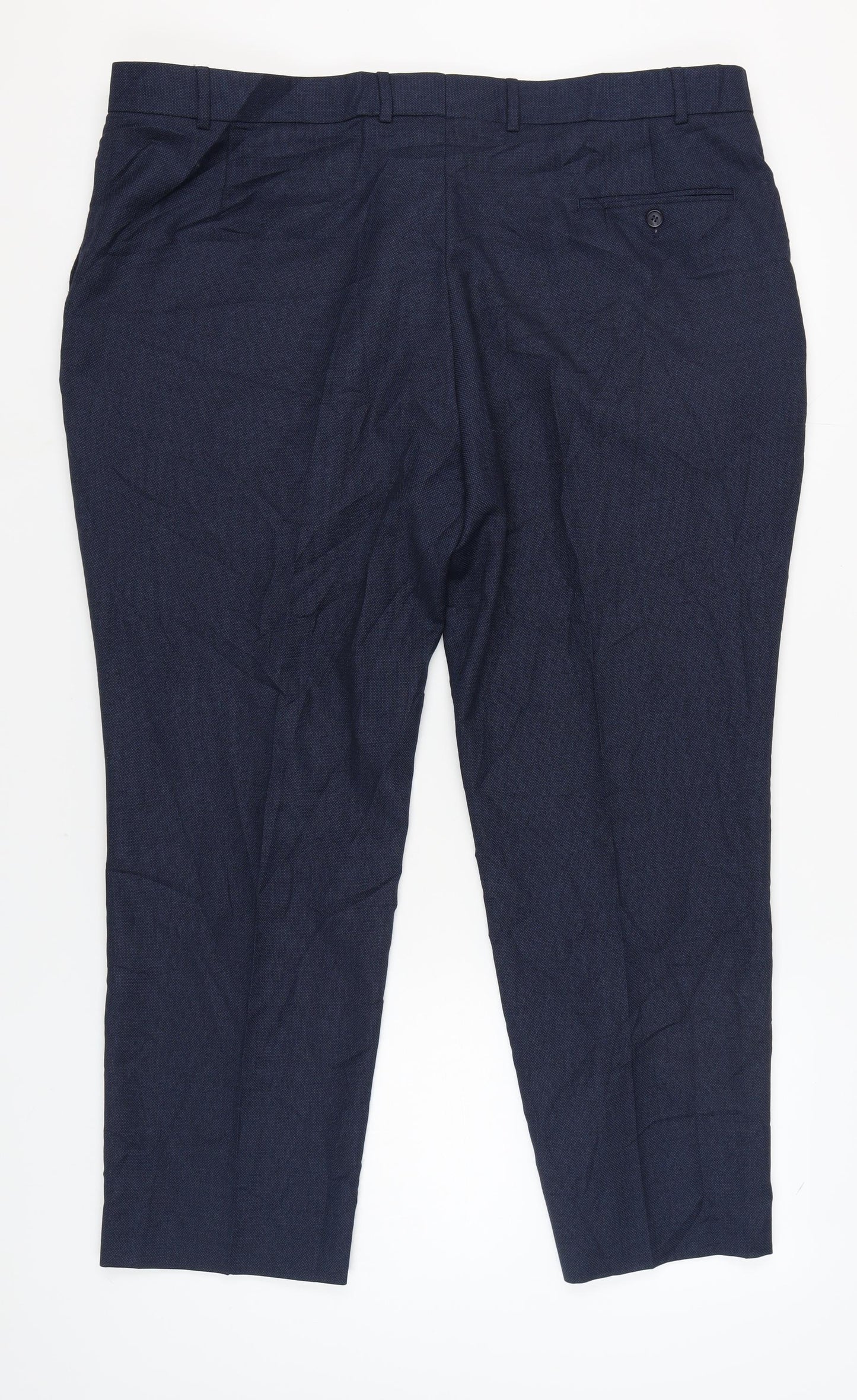 Centaur Men's Blue Wool Blend Trousers 46 in