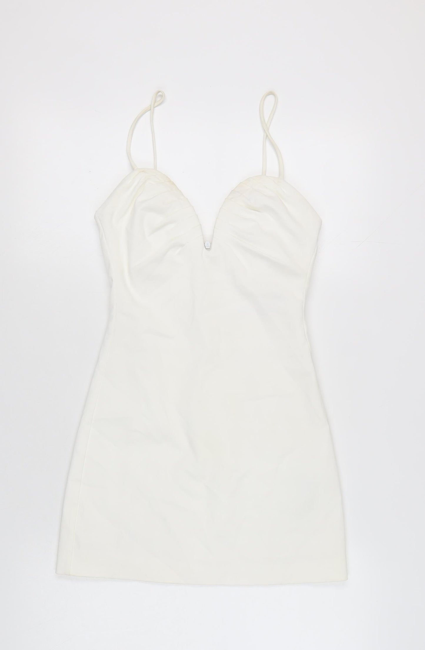 Zara Women White Bodycon Dress, Size 10, Party Wear
