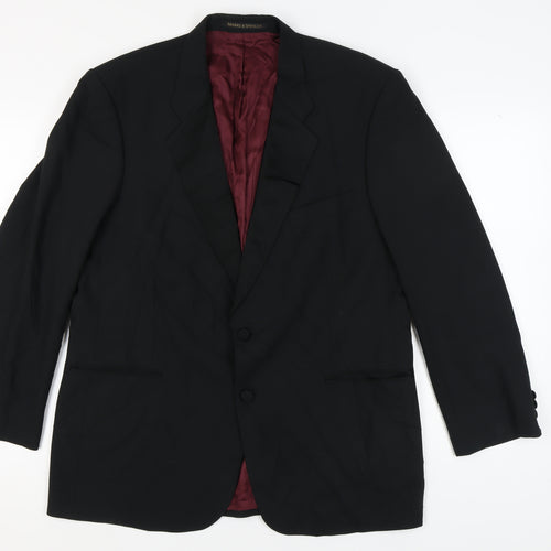 Marks & Spencer Men's Black Blazer - Medium