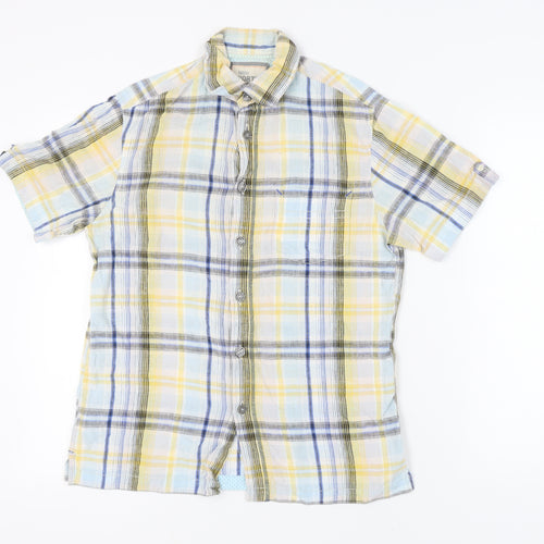 Marks and Spencer Men's Multicoloured Plaid Shirt S