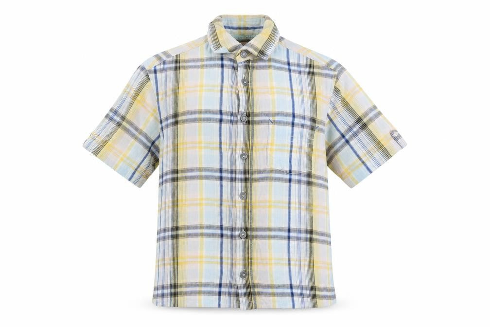 Front view of Marks & Spencer Men's Multicoloured Plaid Shirt S