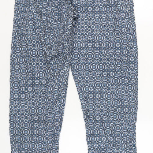Marks and Spencer Men's Blue Geometric Pyjama Pants XL