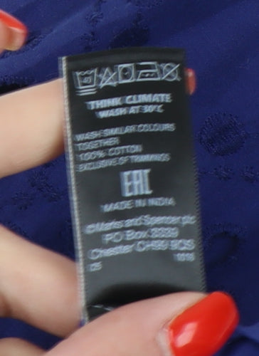 Marks and Spencer Women's Blue Midi Skirt Size 12