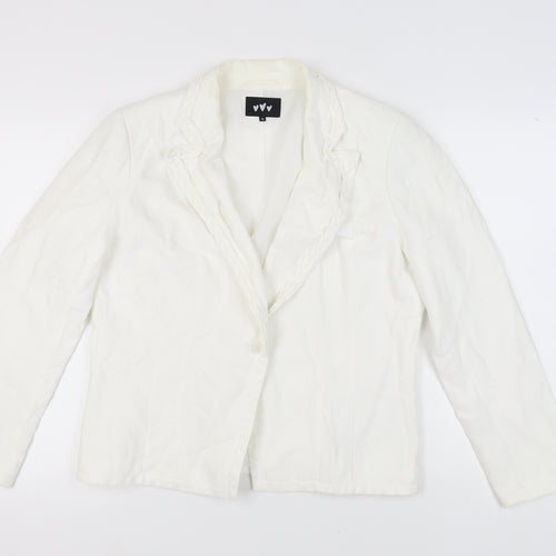 Marks and Spencer Women White Linen Suit Jacket 18