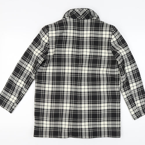 ASOS Women's Black Plaid Double-Breasted Blazer