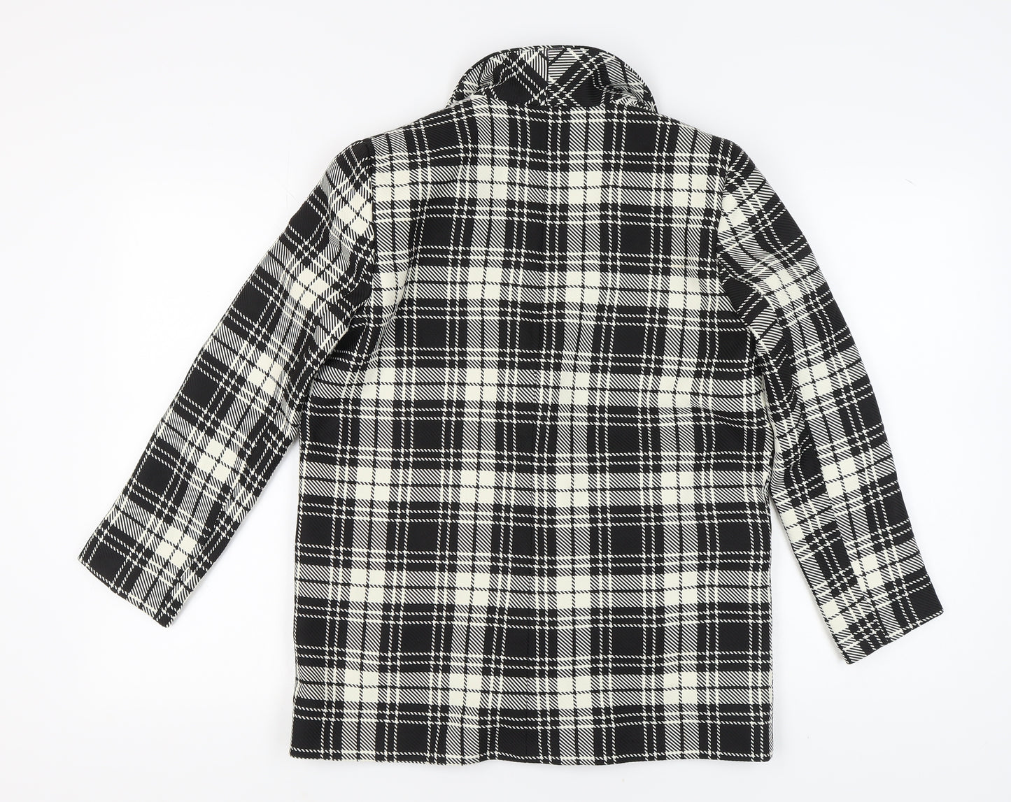 ASOS Women's Black Plaid Double-Breasted Blazer