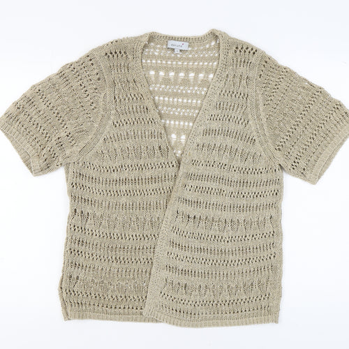 Per Una Women's Beige Short Sleeve Cardigan Size 20