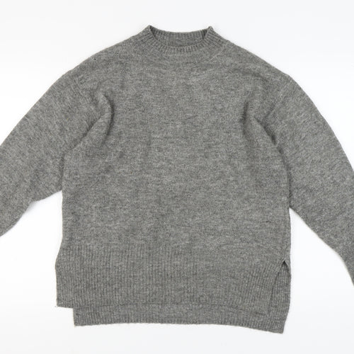 H&M Women's Grey Pullover Round Neck Jumper, XS
