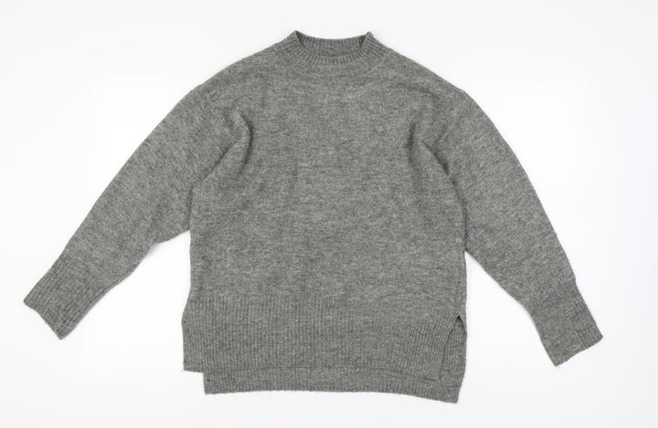 H&M Women's Grey Pullover Round Neck Jumper, XS