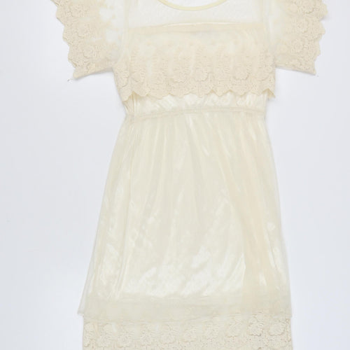 Lily J London Women's Ivory A-Line Dress M