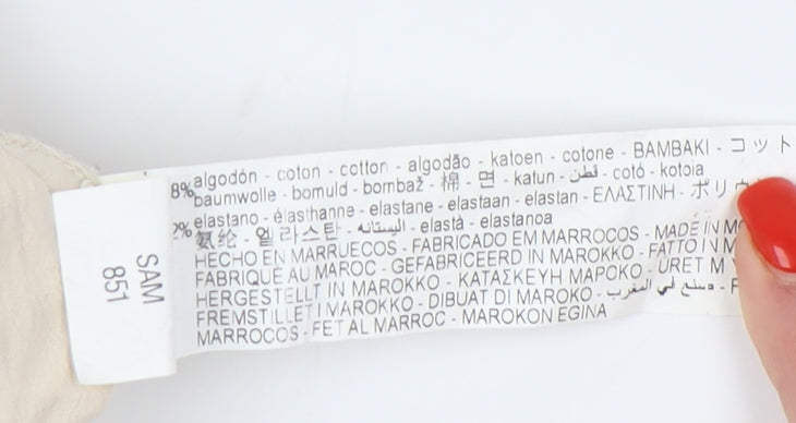 Zara Women's Beige Ruffle Short Skirt Size S