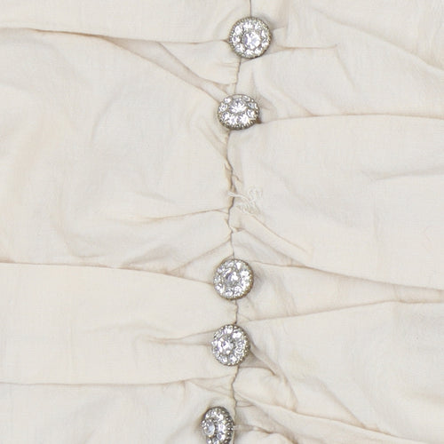 Zara Women's Beige Ruffle Short Skirt Size S