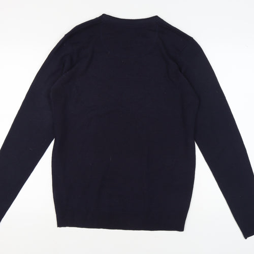 Industrialize Men's Blue V-Neck Pullover Jumper M