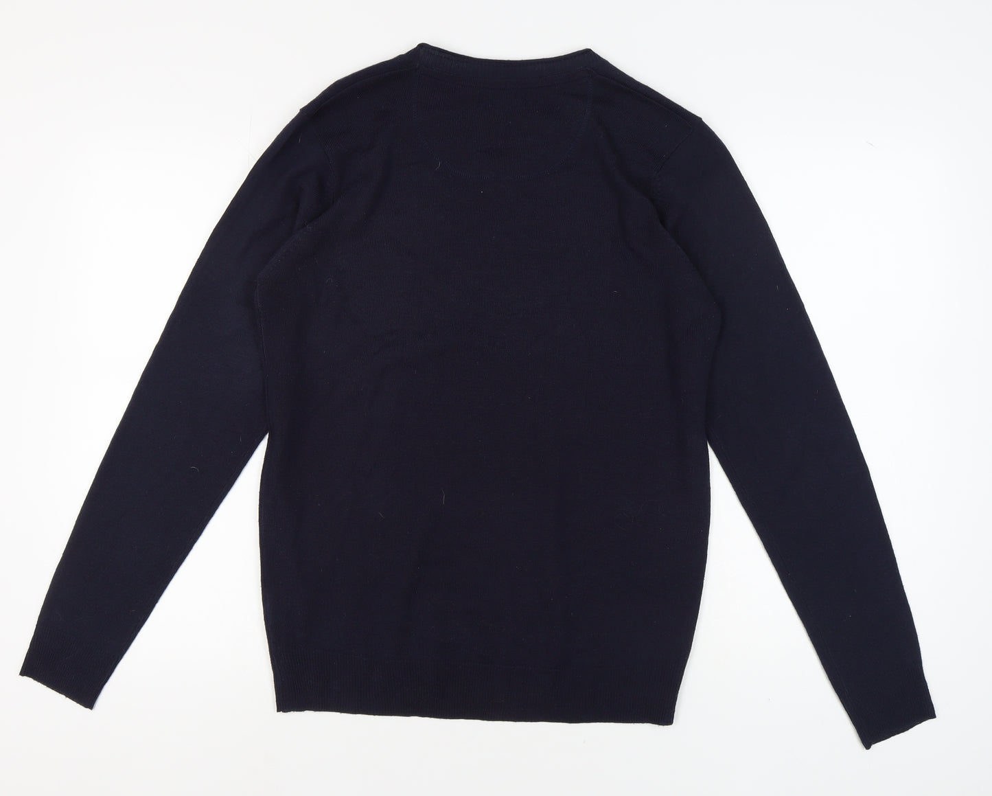 Industrialize Men's Blue V-Neck Pullover Jumper M