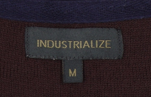 Industrialize Men's Blue V-Neck Pullover Jumper M