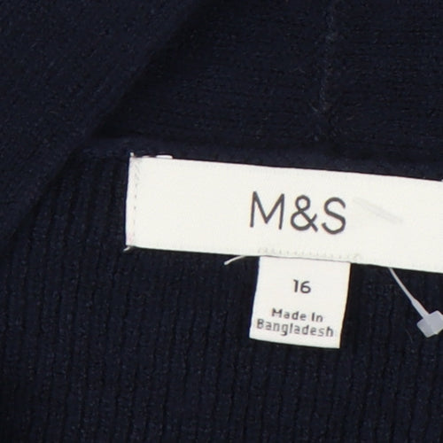 Marks and Spencer Women’s Blue Cardigan, Size 16