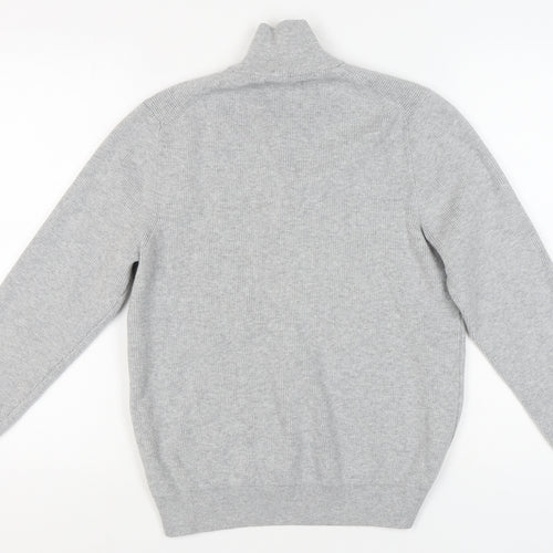 Marks and Spencer Men's Grey M High Neck Pullover Jumper