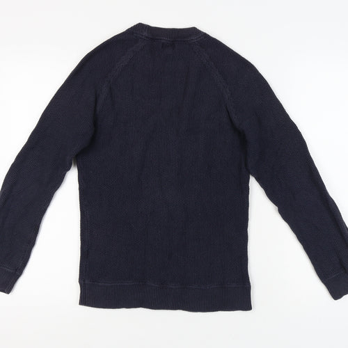 H&M Men's Black Pullover Jumper, Size S, Chunky Knit