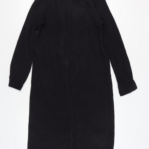 Topshop Women's Black Collared Shirt Dress - Size 12