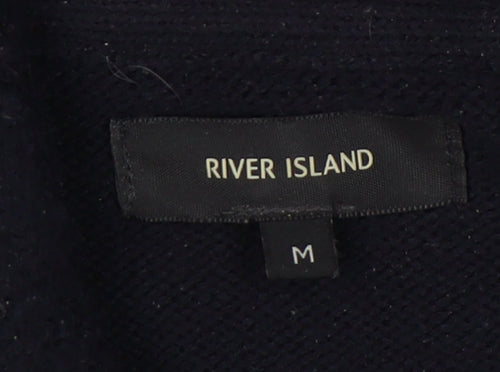 River Island Men's Black Pullover Jumper, Size M
