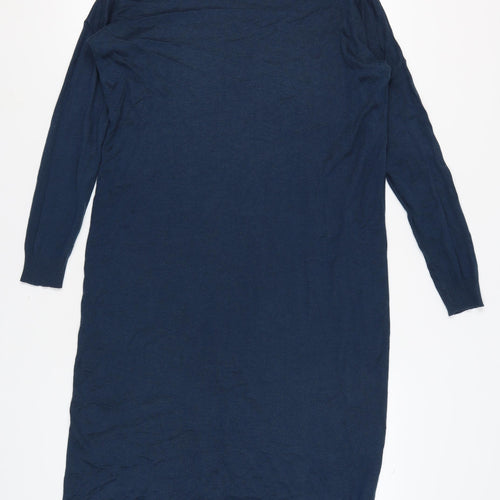 ABACI Women's Blue Long Sleeve Shift Dress S/M
