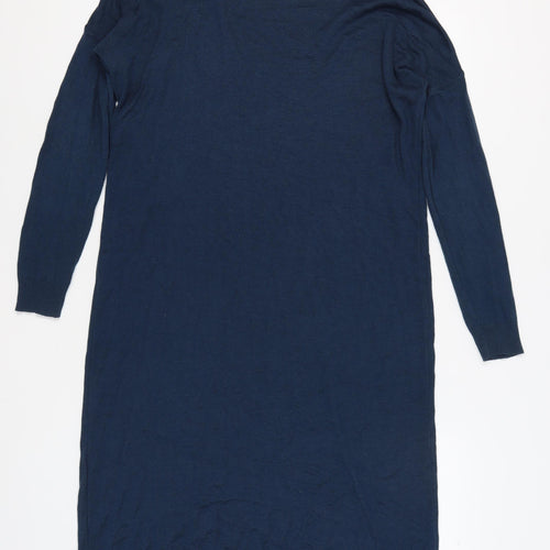 ABACI Women's Blue Long Sleeve Shift Dress S/M