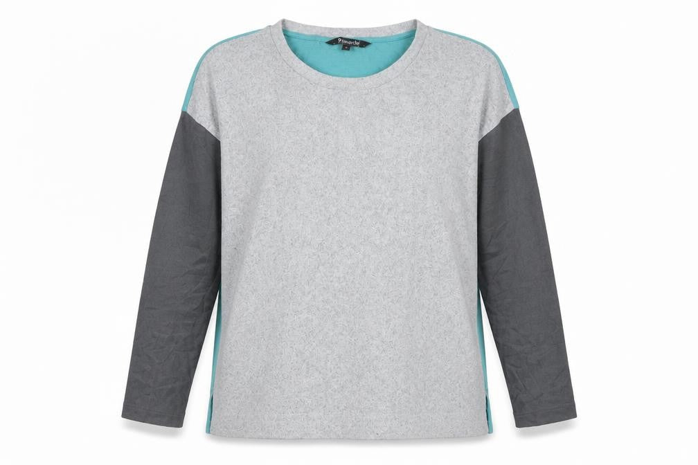 Front view of Bonmarché Women's Multicoloured Crew Neck Jumper, size 14