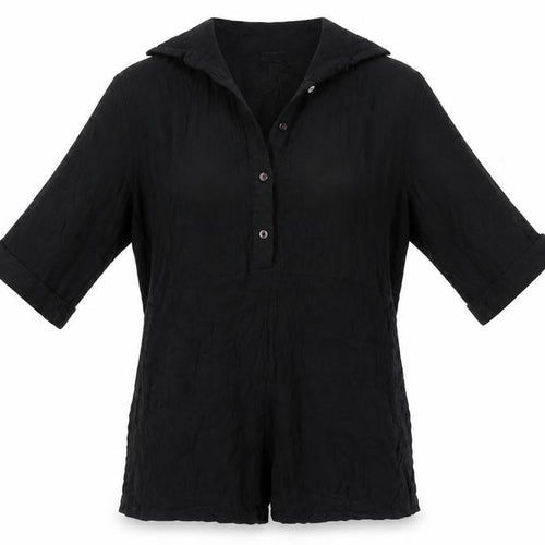 Nasty Gal Women's Black Collared Playsuit Size 10