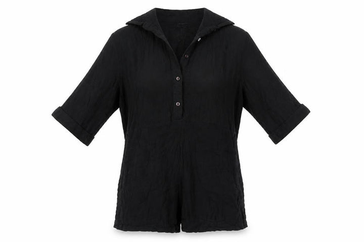 Nasty Gal Women's Black Collared Playsuit Size 10