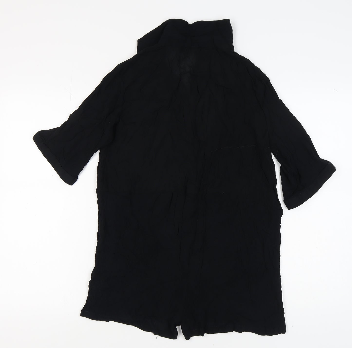 Nasty Gal Women's Black Collared Playsuit Size 10