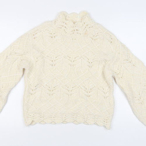 Marks and Spencer Women's Ivory Knit Pullover Jumper, Size S