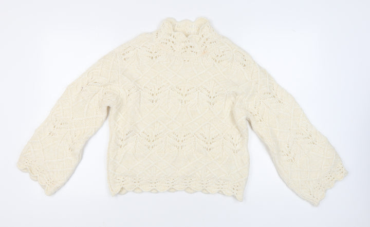 Marks and Spencer Women's Ivory Knit Pullover Jumper, Size S