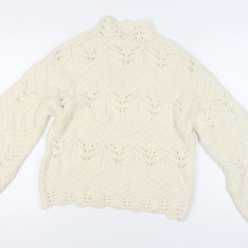 Marks and Spencer Women's Ivory Knit Pullover Jumper, Size S